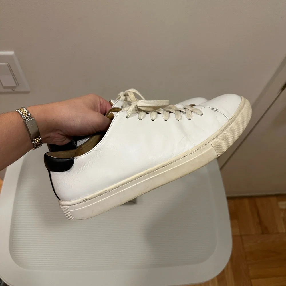 Club Monaco White Leather Sneakers - Picture 9 of 11